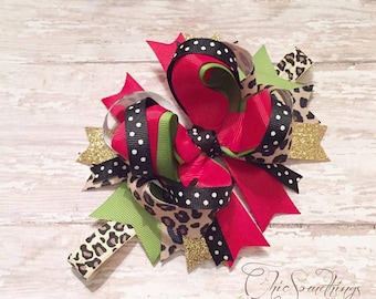 BRIT LEOPARD BOW SLINGBACK, MULTI LEOPARD FAILLE ACCESSORIES