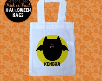 Bat Halloween Trick or Treat Bag, Vampire Bat Treat Bag, Halloween Party Favor, Cute Bat, Vampire Trick or Treat Bag, Halloween Candy tote