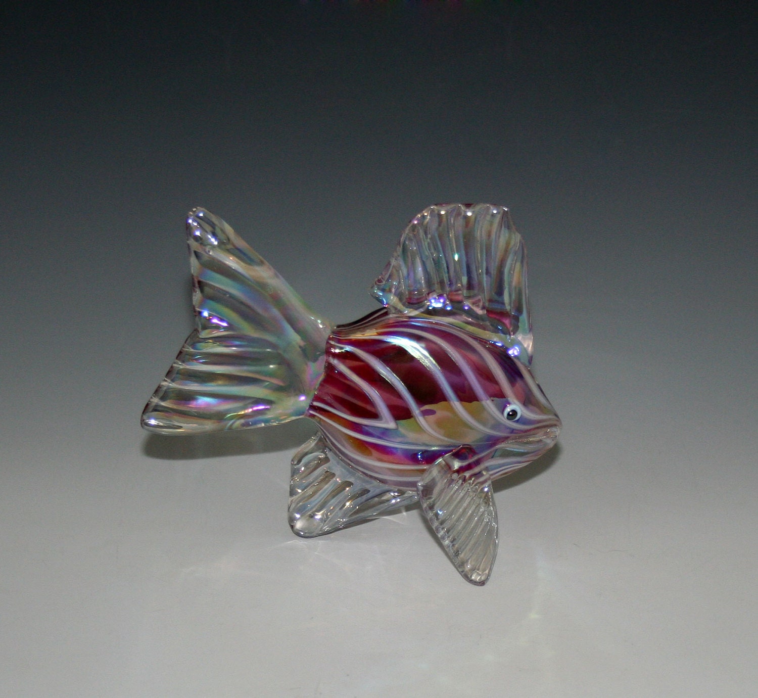 blown glass fish sculpture