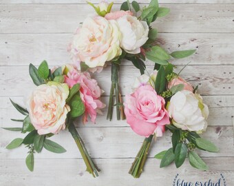 boho bridesmaid bouquet bridesmaid bouquet silk bouquet greenery eucalyptus peony bouquet - Garden Rose And Peony Bouquet boho bridesmaid bouquet bridesmaid bouquet silk bouquet greenery eucalyptus peony bouquet - Garden Rose And Peony Bouquet