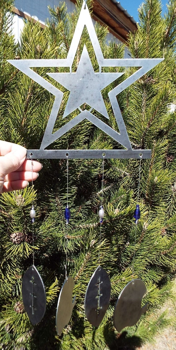 Dallas Cowboys Wind Chime Handmade NFL Outdoor Decor