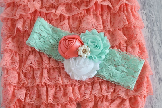 mint and coral headband baby headband lace baby coral mint and white lace headband baby headband mint and coral headband baby headband lace baby coral mint and white lace headband baby headband