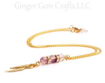 flourite necklace, flourite jewelry, flourite pendant, flourite beads, flourite, crystal necklace, flourite stones, purple necklace