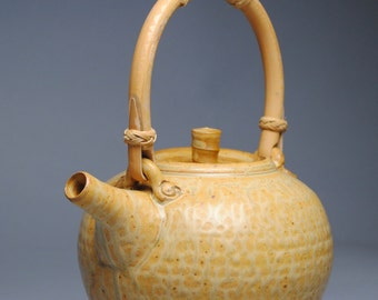 Clay Teapot Taffy with Cane Handle F3