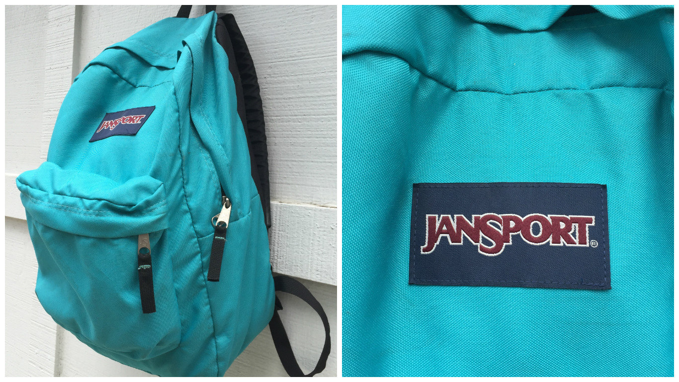 Vintage JanSport Backpack Turquoise and Black