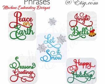 Christmas Machine Embroidery Designs Digital Download Holiday Designs