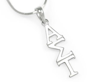 Alpha Sigma Tau Classic Sterling Silver Lavaliere // ΑΣΤ Sorority Jewelry // Sorority gifts // College Gifts // Initiation Gifts // Sorority