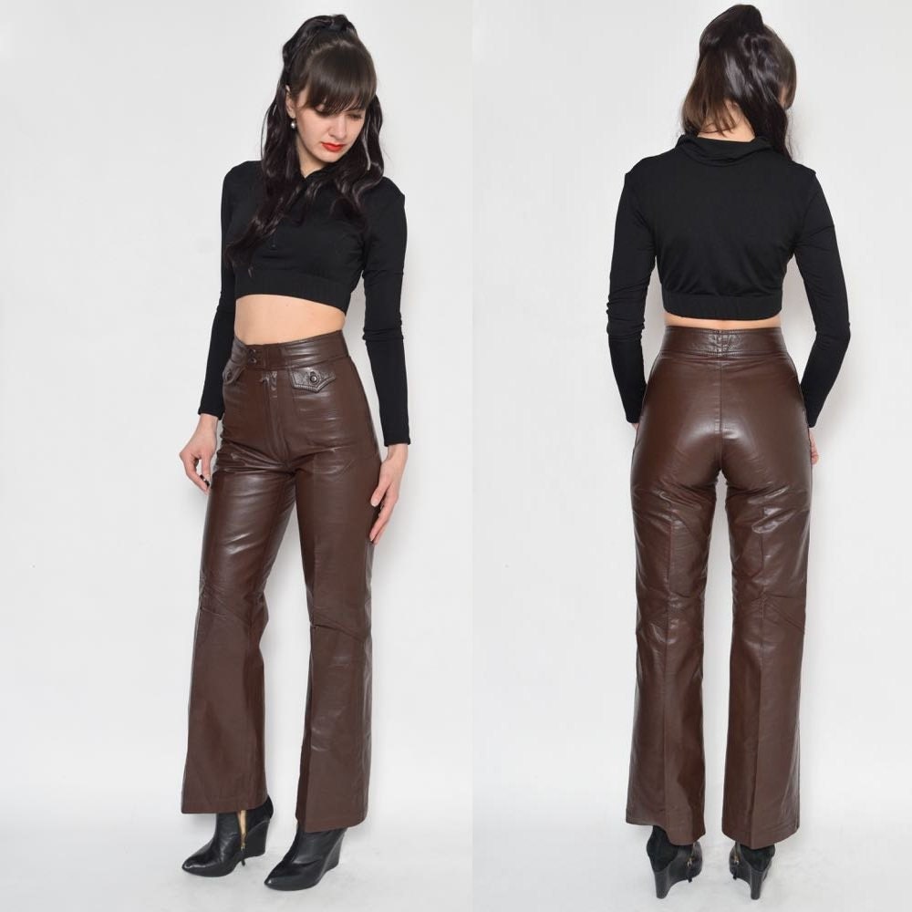 leather bell bottoms