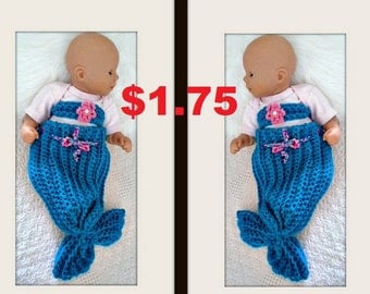 CROCHET Mermaid Tail Pattern, Newborn to 12 months, tail and top, flower, headband, Easy pattern, beginner friendly, video tutorial, #1030,