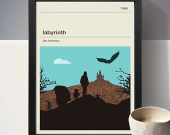 Labyrinth Movie Print, Movie Print, Film Poster, David Bowie Print