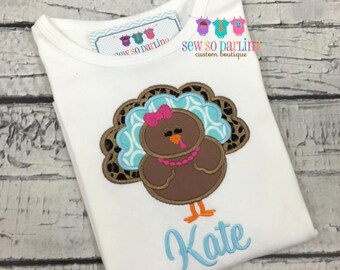 Baby Girl Thanksgiving Outfit - Baby Girl turkey shirt - Baby Thanksgiving Outfit - Thanksgiving Shirt - Personalized Thanksgiving Clothes