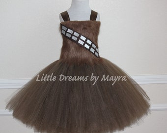 Chewbacca inspired tutu dress, Chewbacca inspired outfit, Star wars birthday party inspired tutu dress size nb to 10years