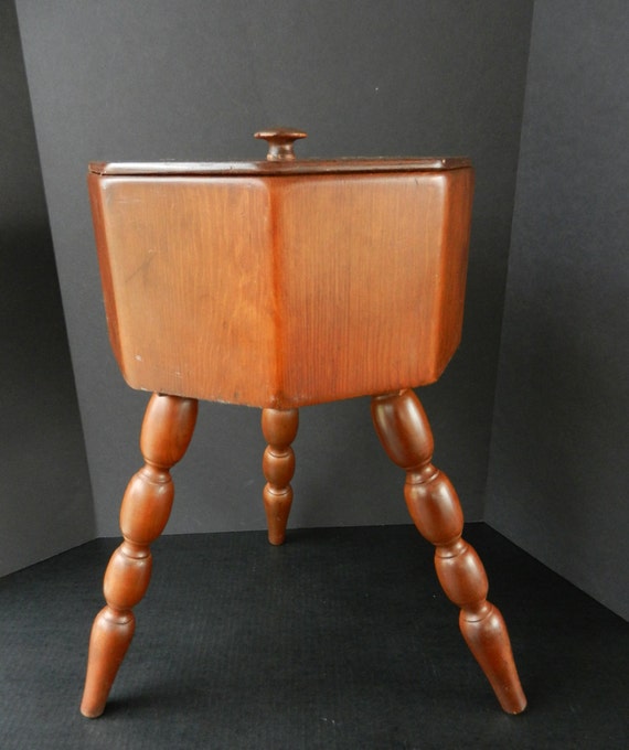 RESERVED Vintage Wooden Sewing Stand Sewing Box Craft Box
