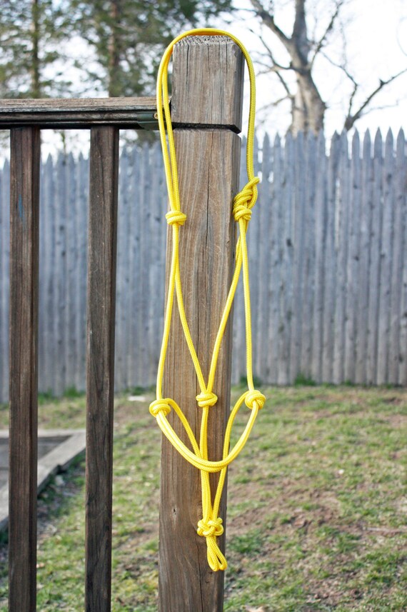 Yellow Rope Halter 2 Knot Rope Halter Horse Halter Rope