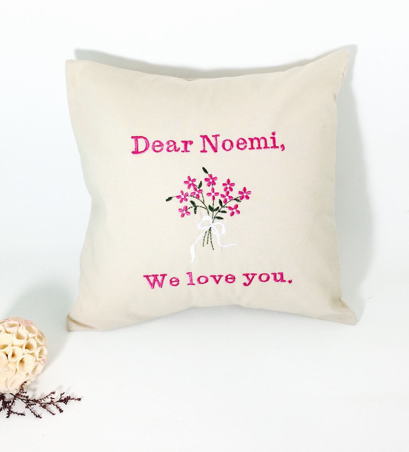 Personalized pillow Embroidered pillow Pillow with sayings