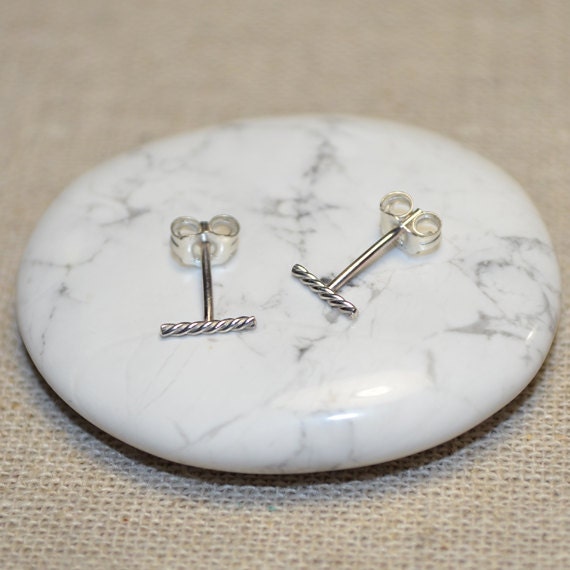 Bar Stud Earrings Silver - Earring Posts - Ear Studs - Cartilage Piercing - Helix Stud - Cartilage Stud - Bar Post Earings