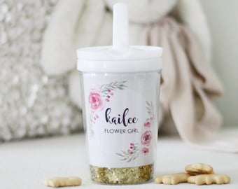 Flower Girl gift Personalized tumbler or sippy cup