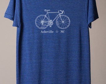 Asheville tshirt, Asheville NC shirt, Asheville bike tee, bicycle shirt