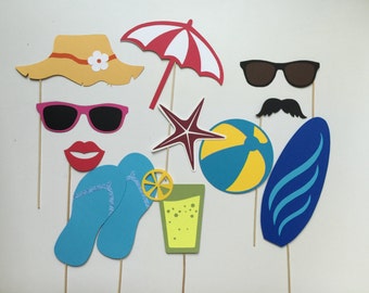 Beach Photo Booth Prop Beach Wedding Photo Booth Props Set of 12