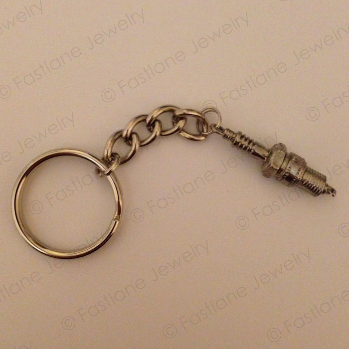Spark Plug Pendant / Charm Keychain Racing Jewelry by