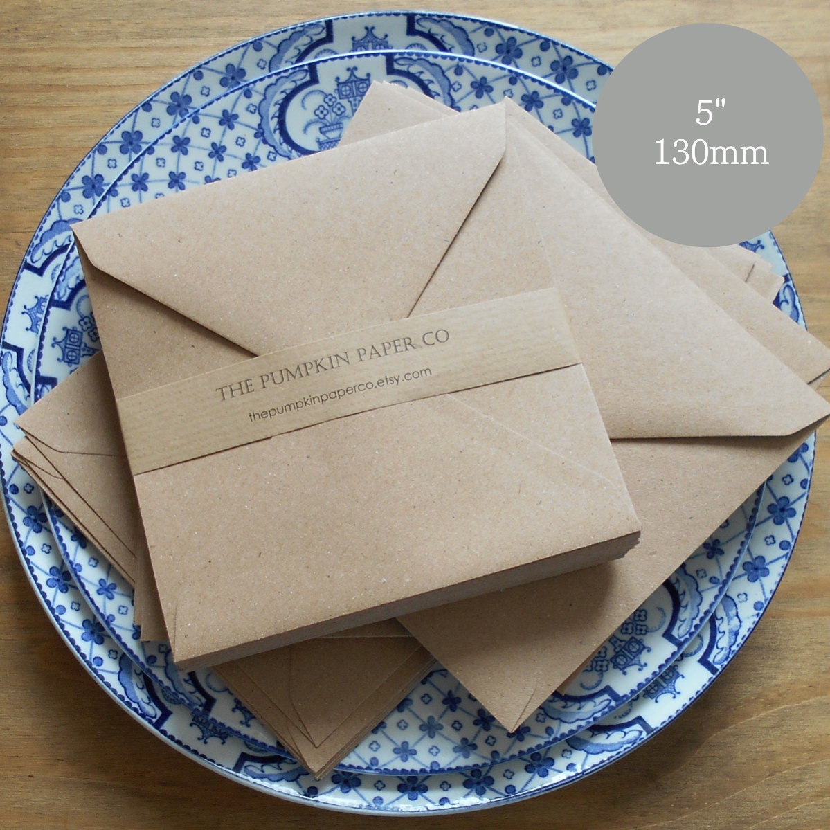 50 Kraft Envelopes 5x5 Square Recycled Zoom