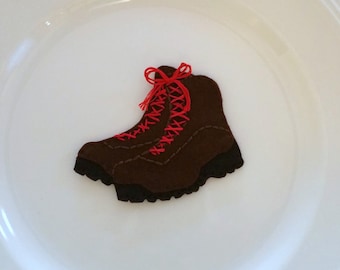 Hiking Boots Felt Christmas Handmade Ornament