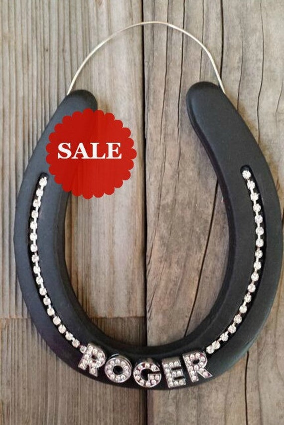 SALE Personalized Name Horseshoes Wall by EECustomHorseShoes