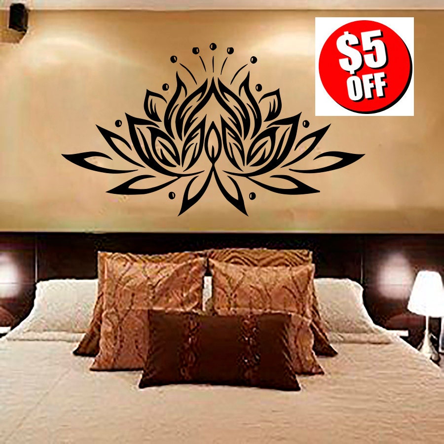 Wall Decals Lotus Flowers Decal Vinyl Sticker by CozyDecal on Etsy
