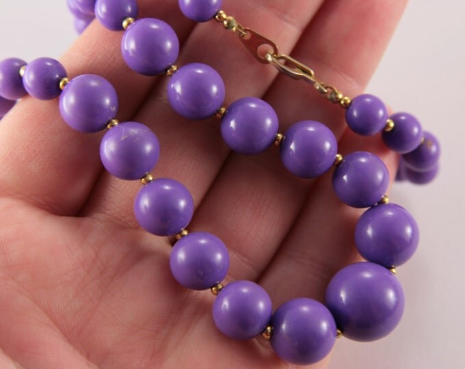 Violet Beads Vintage Costume Jewelry Patended