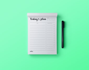 Daily To Do List, Daily Tasks Desk Pad, Today's Plan, Planner Desk Pad, List Making, Planner Notebook, Planner Notepad, Today's Planner Pad