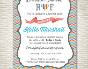Rodan and Fields Invitation Chevron Design