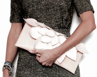 STUDDED LEATHER CLUTCH FIRE AT NIGHT