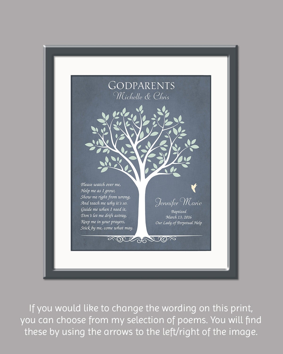 Gift For Godparents Personalized Gift For Godmother and