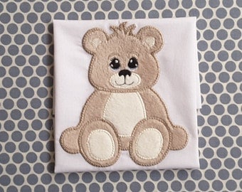 Baby Applique Machine Embroidery Design Teddy Bear