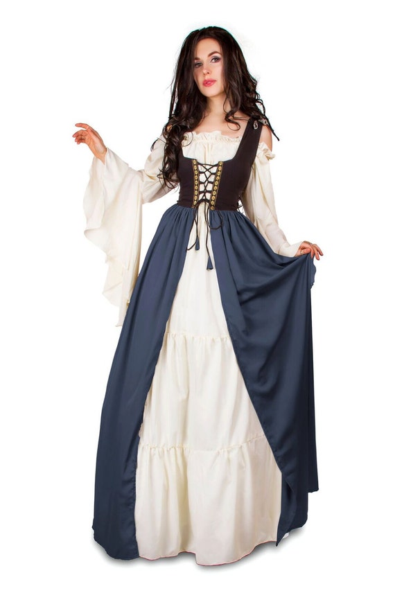 Renaissance Medieval Irish Costume Two-Toned by ReminisceShoppe