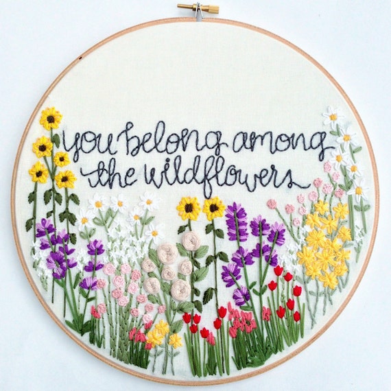 Wildflowers Hand Embroidery Pattern Beginner Pattern Flower