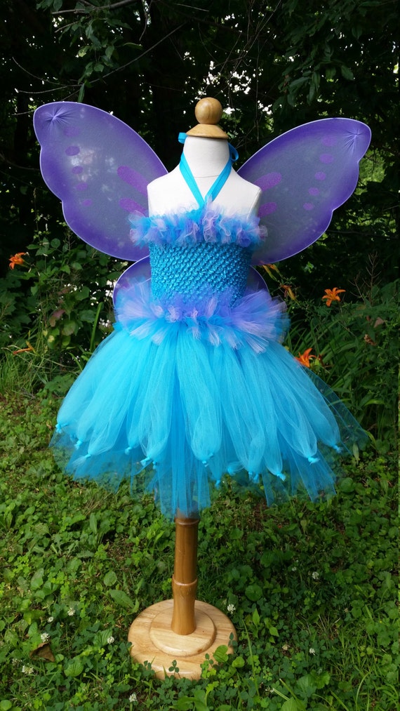 Abby Cadabby inspired Tutu Dress with wings wand and hairbows
