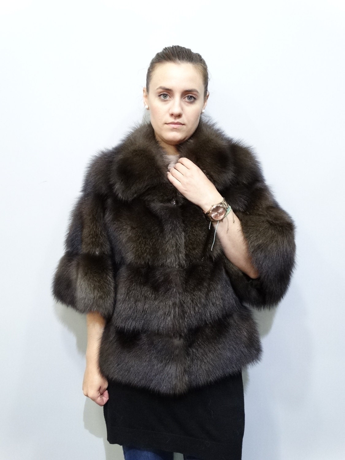 Real Fur Coat Luxury Gift Hooded Fisher Fur Pelts And Coats Of Mink Sable Fox Chinchilla Coyote Beaver Couger Fisher Badger Skunk Lynx Opossum Muskrat Rac Seal Otter Ermine