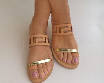 Greek sandals,meander sandals,ancient greek sandals,leather sandals,womens shoes,greek sandals,handmade sandals,gifts,sandals,womens sandals