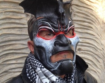 Demon Mask, Halloween Mask, Black Mask, Bat Mask, Masquerade Mask Face Demon Mask Devil Face Mask Animal Mask Bat Devil Mask Halloween Party