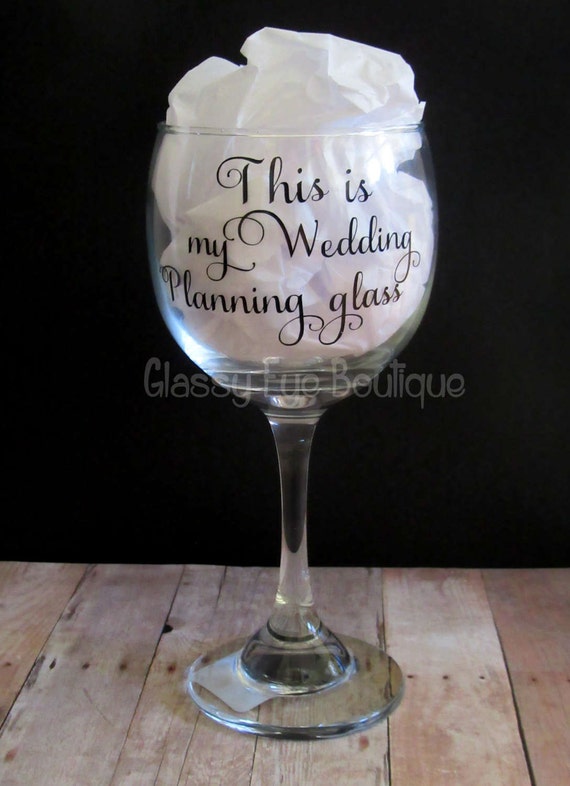 Download Items similar to Wedding Planning Wine Glass on Etsy
