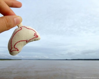 plush dolphin keychain