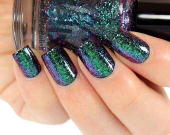 Nail Polish, Indie Nail Lacquer, Multichrome, Flakie Glitter, Color Shifting Nails, Custom Handmade Nail Varnish, Vegan Nail Color, OPULENCE