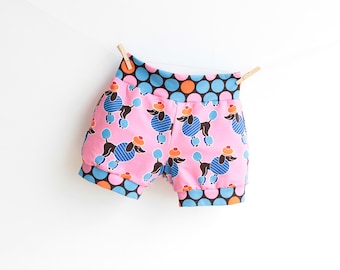 POODLE Girl Shorts pattern Pdf sewing pattern, Children Toddler Knit Jersey Shorts, 3 4 5 6 7 8 9 10 years
