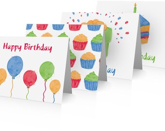 Cheap Birthday Card Variety Pack (12 cards and envelopes)