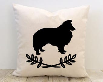 Pet Silhouette Pillow Cover, Dog Pillow Cover, Cat Pillow Cover, Personalized, Custom