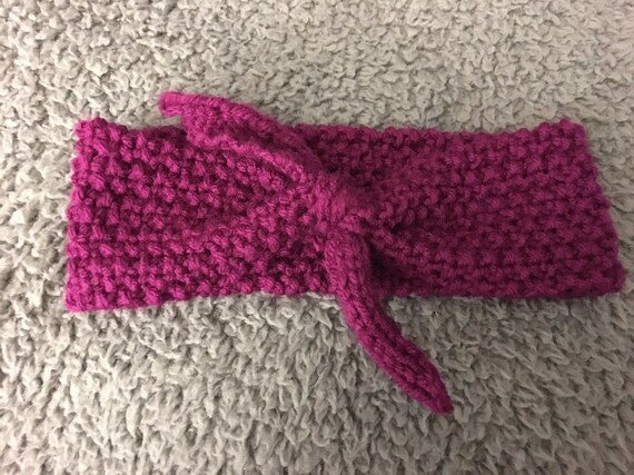 Top knot headband, vintage style knot headband, rockabilly fashion, womens headband, knit headband, womens fashion,