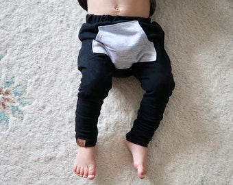 Harem pants -Black with pocket - Harem kids pants - children harem - baby harem - sarouel