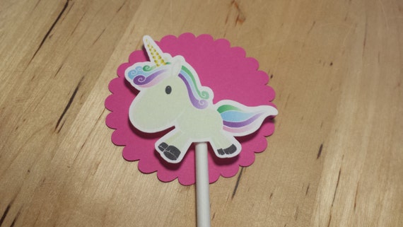 items similar to unicorn cupcake toppers on etsy