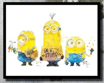 Minion Wall Decor minion wall art | etsy Minion Wall Decor minion wall art | etsy